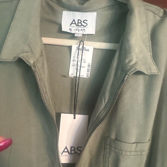 ABS Allen Schwartz Khaki Jumpsuit - Picture 2 of 3